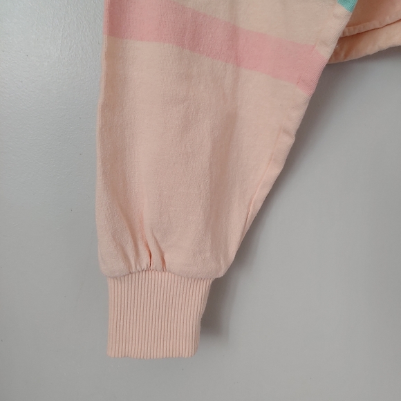 AE Studio American Eagle Crop Polo Long Sleeve Shirt Striped Size Small - Picture 8 of 14